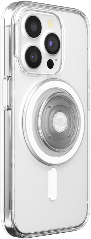 PopSockets iPhone 15 Pro Phone Case with MagSafe, Wireless Charging Compatible, Clear - Clear