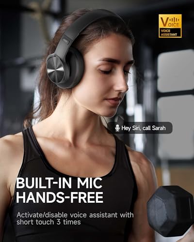 Picun B8 Wireless Bluetooth Headphones, 120H Playtime, 3EQ Modes, Black