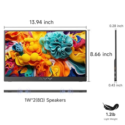 AYY 15.6 Inch Portable Monitor 1080P FHD USB-C HDMI | Computer Accesso - Image 7