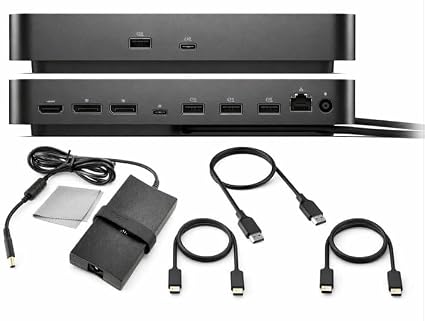 Dell Pro Smart Dock SD25 Bundle – USB C Docking Station with 130W Charging + HDMI Cable, USB C Cable, DisplayPort Cable + Cleaning Cloth, Multi-Display Support, 2.5GbE Ethernet, Black - Image 4