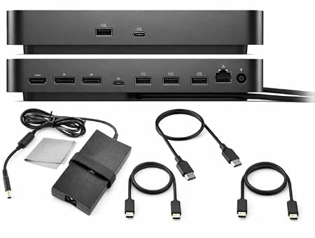 Dell Pro Smart Dock SD25 Bundle – USB C Docking Station with 130W Charging + HDMI Cable, USB C Cable, DisplayPort Cable + Cleaning Cloth, Multi-Display Support, 2.5GbE Ethernet, Black - Image 3
