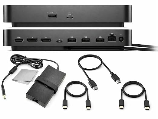 Dell Pro Smart Dock SD25 Bundle – USB C Docking Station with 130W Charging + HDMI Cable, USB C Cable, DisplayPort Cable + Cleaning Cloth, Multi-Display Support, 2.5GbE Ethernet, Black - Image 6