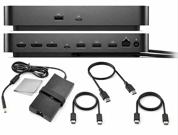 Dell Pro Smart Dock SD25 Bundle – USB C Docking Station with 130W Charging + HDMI Cable, USB C Cable, DisplayPort Cable + Cleaning Cloth, Multi-Display Support, 2.5GbE Ethernet, Black - Image 7