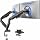 VIVO Dual Monitor Stand, Fully Adjustable Arms for 17 to 32 inch Screens, Mechanical Articulating Desk Mount, Gaming and Office Setups, VESA 75x75, 100x100, Max 19.8 lbs, Classic, Black, STAND-V002O