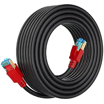 Cat 8 Ethernet Cable 50 ft, 40Gbps 2000MHz Shielded RJ45 Network LAN Cable