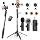 71" Phone Tripod for iPhone 2 Lights 2 Wireless Mics & Rechargeable Remote