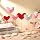 Bucherry 8 Pack Valentine's Day Fabric Tall Standing Heart Block Set Hearts Table Centerpiece Wood Sign Valentine Standing Blocks Tiered Tray Decoration for Farmhouse Home Office(Pink Valentine)