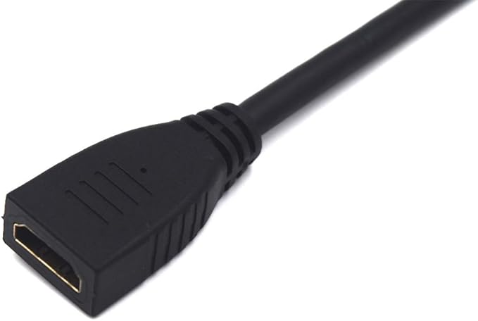 2 Feet 48Gbps HDMI 8K@60Hz Extension Ultra HD Cable, Straight Female to Right Angle Male HDMI 2.1 Extender High Speed Shield Cord for Xbox TV PS4 PS5 Switch, Support 4K@120Hz, 3D Dynamic HDR