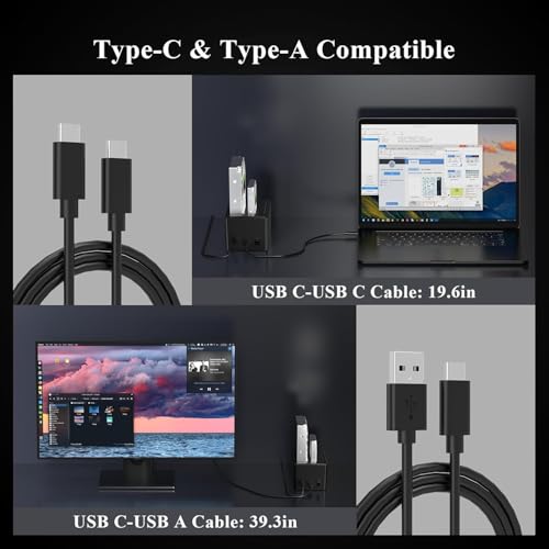 FIDECO USB 3.2 Gen 1 to Hard Drive Docking Station, Hard Drive Dock for 2.5 or 3.5 inch SATA I/II/III HDD SSD with Hard Drive Duplicator/Offline Clone Function and 2 USB Cables, Support UASP
