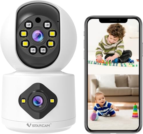 VSTARCAM Indoor Security Camera, 2K Dual Lens WiFi C | Home Security C - Image 2