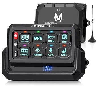 MICTUNING Wireless 8 Gang Switch Panel P1s-W+ Up to 4-Panels 328FT