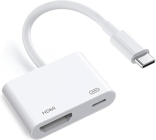 Apple USB-C to HDMI Adapter 4K@60Hz for iPhone 15 16 17 MacBook Pro Air iPad Pro, MFi Certified Type-C Digital AV HDMI 2.0 Cord Compatible with Samsung Galaxy S26/S25, Pixelbook, XPS