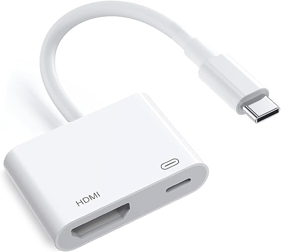 Apple USB-C to HDMI Adapter 4K@60Hz for iPhone 15 16 17 MacBook Pro Air iPad Pro, MFi Certified Type-C Digital AV HDMI 2.0 Cord Compatible with Samsung Galaxy S26/S25, Pixelbook, XPS