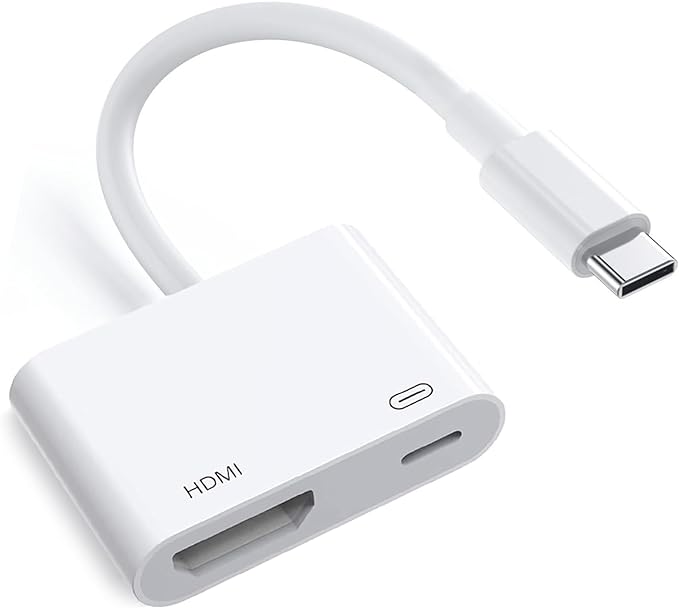 Apple USB-C to HDMI Adapter 4K@60Hz for iPhone 15 16 17 MacBook Pro Air iPad Pro, MFi Certified Type-C Digital AV HDMI 2.0 Cord Compatible with Samsung Galaxy S26/S25, Pixelbook, XPS