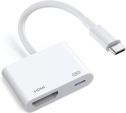 Apple USB-C to HDMI Adapter 4K@60Hz for iPhone 15 16 17 MacBook Pro Air iPad Pro, MFi Certified Type-C Digital AV HDMI 2.0 Cord Compatible with Samsung Galaxy S26/S25, Pixelbook, XPS