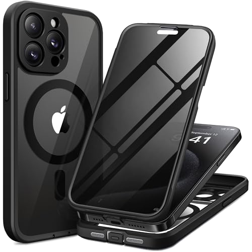 TIESZEN for iPhone 15 Pro Case, Compatible with MagSafe, Black - Image 2