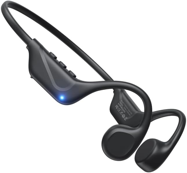 Bone Conduction Headphones, Open Ear Headphones Bluetooth 5.4 Headset, 9H Playtime, Sports Headphone Suitable for Running, Cycling, Outdoor Sports (Black