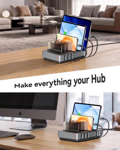 SooPii HomeHub H1 Pro 120W Charging Station for Multiple Devices,Grey