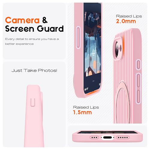 iPhone 16E Silicone Case — Magnetic Stand & Stripes - Image 4