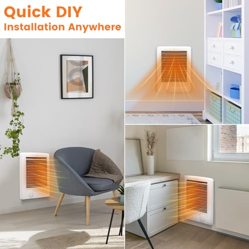 Electric Wall Heater for Indoor Use Complete Unit with Thermostat