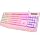 yesbeaut Pink Wired Keyboard, LED Backlit, 104 Keys Silent Light Up Gaming