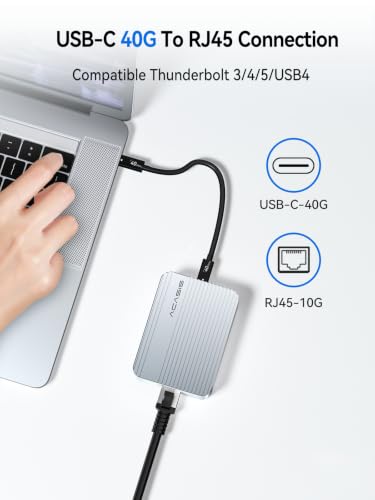 ACASIS USB C to 10Gb Ethernet Adapter Aluminum Housing