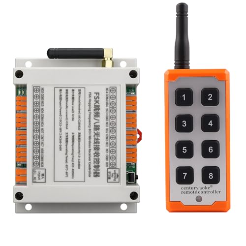 8CH Wireless Remote Control Switch, DC 12V-36V Quick Wire Connector