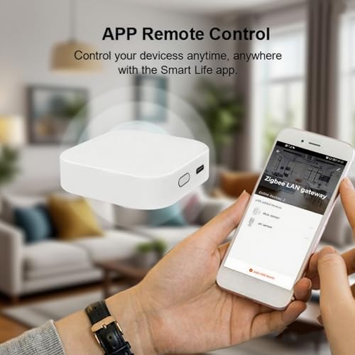 Tuya Smart Multi-Mode Gateway, Zigbee 3.0, Bluetooth Mesh, Smart Wireless Hub for Home Automation, 2.4GHz WiFi Only, APP Control, Compatible with Alexa, Google Assistant