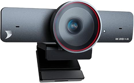 4K AI-Powered Conference Webcam with Microphones, 120° FOV, Zoom Certified