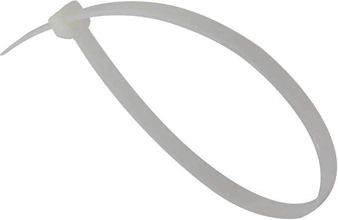 GTSE 12 Inch White/Clear Zip Ties, 1,000 Bulk Pack, 50lb Strength, UV Resistant Long Nylon Cable Ties, Self-Locking 12" Tie Wraps