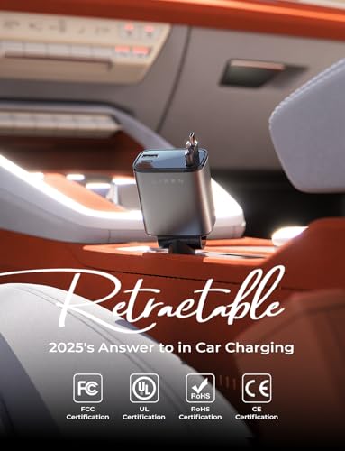 LISEN Retractable Car Charger, 84W Car Charger USB C | Charging & Powe - Image 3