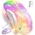 qaf 2.4G Wireless RGB Rechargeable Mouse, Transparent Computer Mouse with Detachable Magnetic DIY Cover,1400 DPI Optical Tracking, 5 Buttons, USB‑C Charging for Laptop PC Desktop MacBook (Purple)