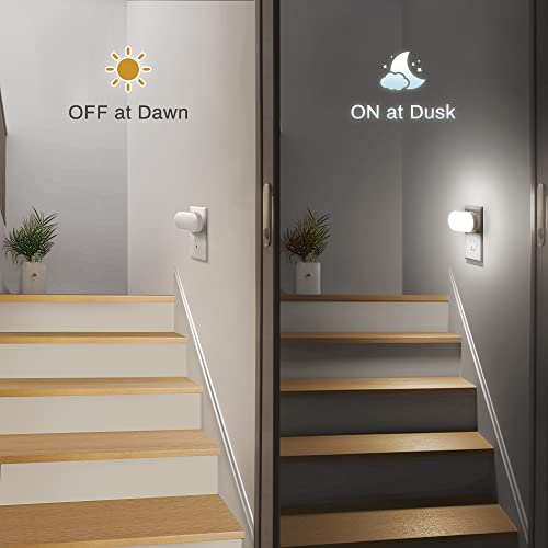 DORESshop Night Lights Plug into Wall,Daylight White Night Light,4 Pack