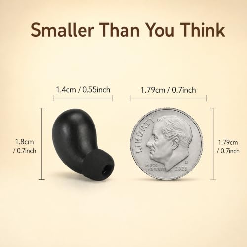 Mini Invisible Bluetooth Earbuds, Wireless for Small Ears (Black)