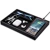 Valet Tray, Built in Wireless Charging Pad, Nightstand Organizer