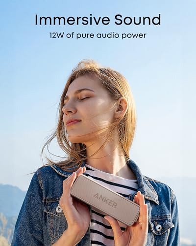 Anker soundcore 2 Portable Bluetooth Speaker, 24-Hour Playtime, IPX7