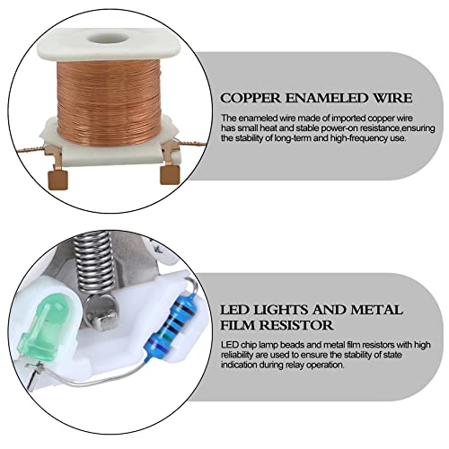 Electromagnetic Power Relay, 8-Pin 10A 110/120 AC Relay Coil with Socket Base, LED Indicator, DPDT 2NO 2NC - MY2NJ [Applicable for DIN Rail System]