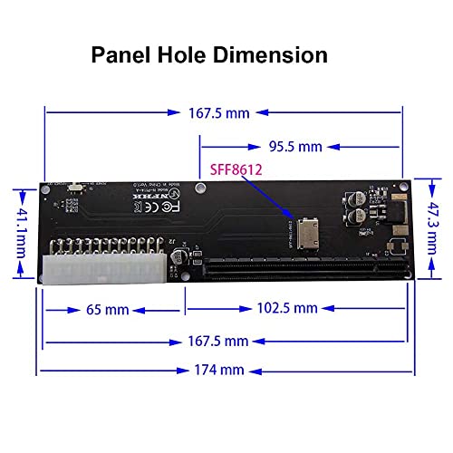 cablecc PCI-E 3.0 M.2 M-Key to Oculink SFF-8611 SFF-8612 Host Adapter for GPD Win Max2 External Graphics Card & SSD