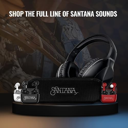 SANTANA BY CARLOS SANTANA Samba 40W High-Power Bluetooth Speaker with 48mm Drivers, Isolated Subwoofer, IP67 Waterproof, True Wireless Surround Sound, 20+ Hours Battery Life | Black | 2 Pack