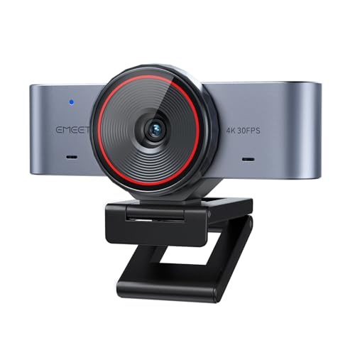 EMEET C960 Ultra 4K Webcam for Mac & PC, 1/1.5" Large Sensor, Metal Body