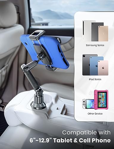 eSamcore Tablet Holder for Car, for iPad Stand Cup Holder Car Mount