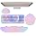 Cloud Keyboard Wrist Rest Mouse Pad with Wrist Rest for Computer Keyboard and Mouse Pad Set Memory Foam Cute Ergonomic Wrist Pad Support for Desk Gaming Home Office Pain Relief Pink Purple Blue