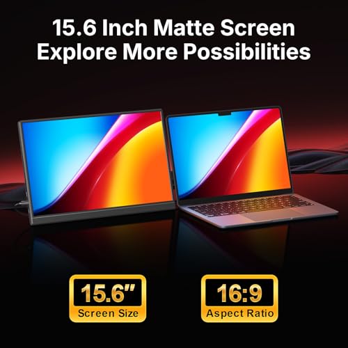 WGK 15.6 inch Portable Monitor 1080P FHD Travel Disp | Computer Access - Image 3
