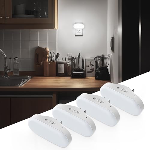 DORESshop Night Lights Plug into Wall,Daylight White Night Light,4 Pack