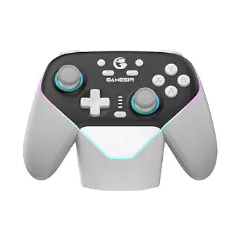 GameSir Super Nova Wireless Gaming Controller for PC/Switch/iOS/Android, Hall Effect Stick & Trigger, RGB Lighting, Swappable ABXY, Detachable Faceplate, 1000mAh with Charging Dock - Black&White”