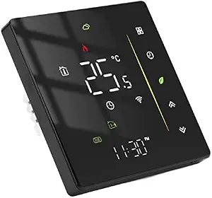 95 to 240V WiFi Smart Thermostat, Programmable Temperature Controller for Boiler Heating Black smart thermostat wifi thermostat smart thermostat for house