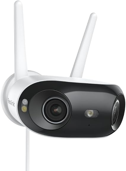 REOLINK 4K 8MP 180° Panoramic Outdoor Security Camera, Dual-Lens Elite WiFi