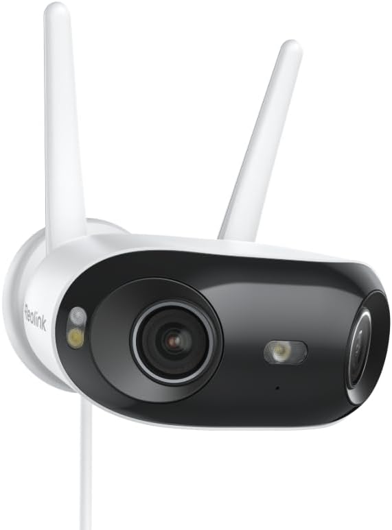 REOLINK 4K 8MP 180° Panoramic Outdoor Security Camera, Dual-Lens Elite WiFi