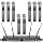 Phenyx Pro 8-Ch UHF Metal Dynamic Wireless Microphone System PTU-4200-8H