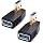Cable Matters 90 Degree USB Adapter Combo-Pack, Left and Right Angle
